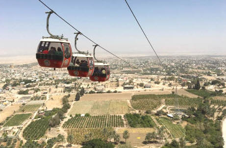 الصعود إلي جبل التجربة بالتليفريك في أريحا ضمن رحلة القدس 2023